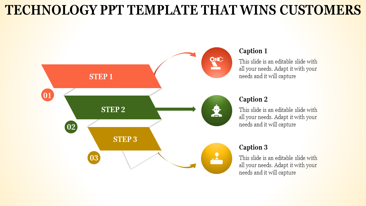 Free -  technology powerpoint template - Parallelogram shapes